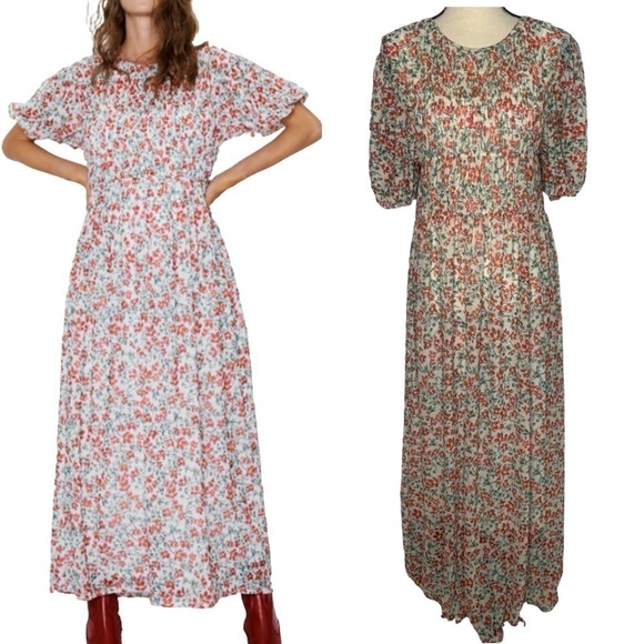 Zara Dresses & Skirts - Zara Floral Cottagecore Maxi Dress